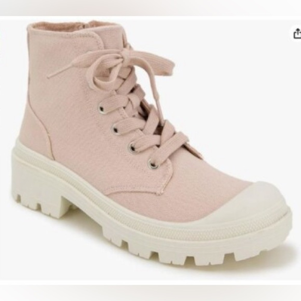 UNIONBAY Women's Jazzy Light Pink Blush Lace Up Boots